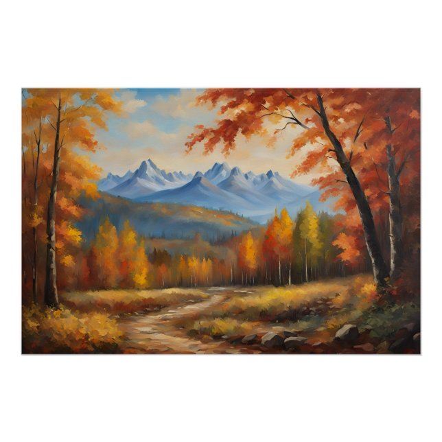 Autumn Forest and Mountain Landscape  Poster (Front)