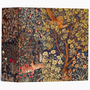 AUTUMN FOREST ANIMALS Hares,Pheasant,Brown Floral Binder