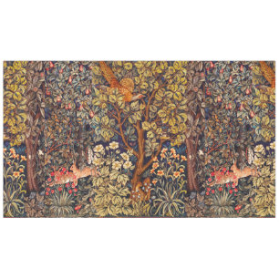 AUTUMN FOREST ANIMALS Hares,Pheasant,Brown Floral Tablecloth