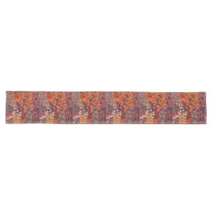 AUTUMN FOREST ANIMALS Hares,Pheasant,Red Floral  Long Table Runner