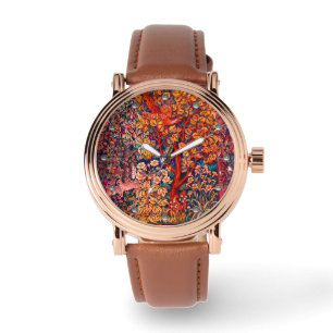 AUTUMN FOREST ANIMALS Hares,Pheasant,Red Floral  Watch