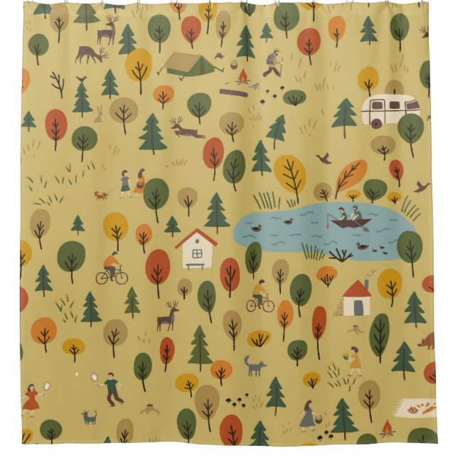 Autumn Forest Animals Vintage Wallpaper (Front)