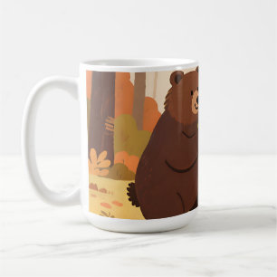 Autumn Forest Bear Rabbit Coffee Mug