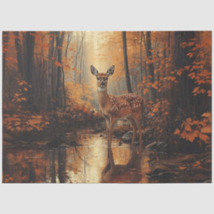 Autumn Forest Deer Decoupage Tissue Paper