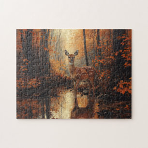Autumn Forest Deer Jigsaw Puzzle