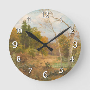 Autumn Forest – Heinrich Böhmer Round Clock