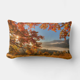 Autumn Forest in the Mountains Lumbar Pillow