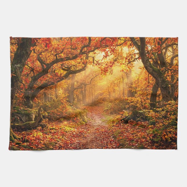 Autumn Forest Kitchen Towel (Horizontal)