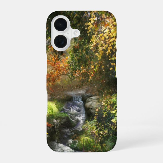 AUTUMN FOREST MIDDLE RIVER iPhone 16 CASE (Back)