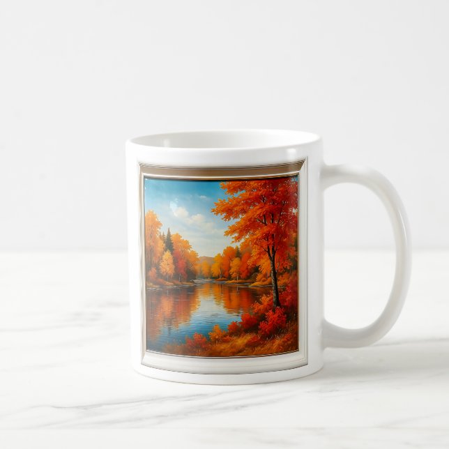 Autumn Forest Reflections  Coffee Mug (Right)