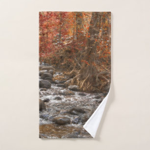 AUTUMN FOREST RIVER SEDONA ARIZONA HAND TOWEL
