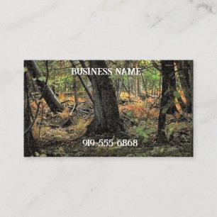 Autumn forest scene            business card
