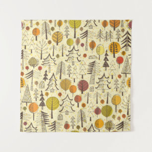 Autumn Forest: Seamless Graphic Pattern. Tapestry
