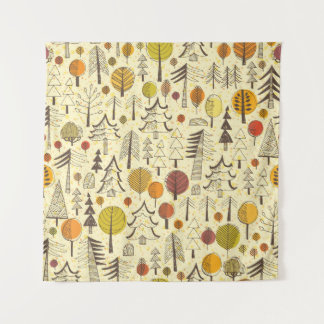 Autumn Forest: Seamless Graphic Pattern. Tapestry