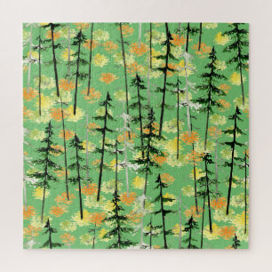 Autumn Forest: Seamless Natural Beauty Jigsaw Puzzle