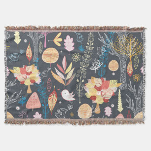 Autumn Forest: Textured Seasonal Beauty. Throw Blanket