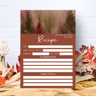 Autumn Forest Watercolor Recipe for the bride