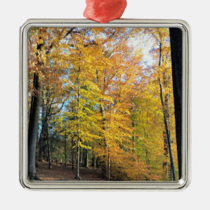Autumn Forrest Metal Ornament