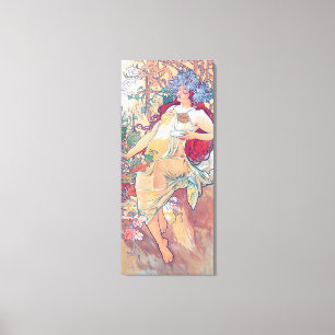 Autumn (Four Seasons), Alphonse Mucha Canvas Print