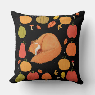 Autumn fox Acrylic Keychain Throw Pillow