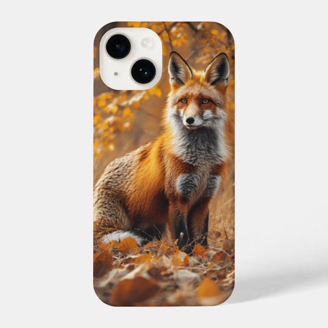 Autumn Fox – Cozy Woodland Wildlife Design iPhone Case (Back)