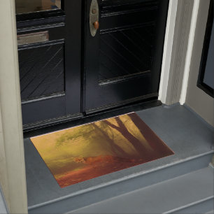 Autumn fox Door Mat