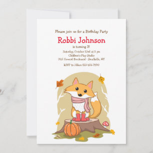 Autumn Fox Invitation