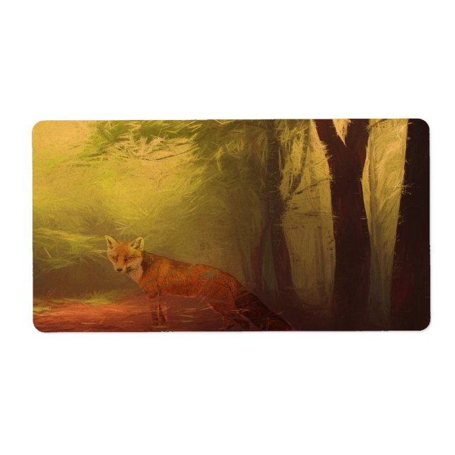 Autumn fox Return Address Label (Devant)