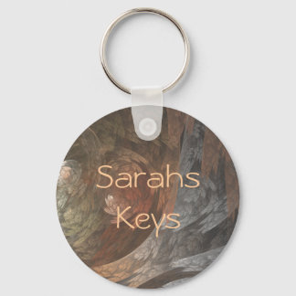 Autumn Fractal Swirl Keychain