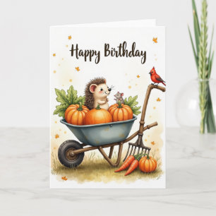 Autumn Friends Birthday Card