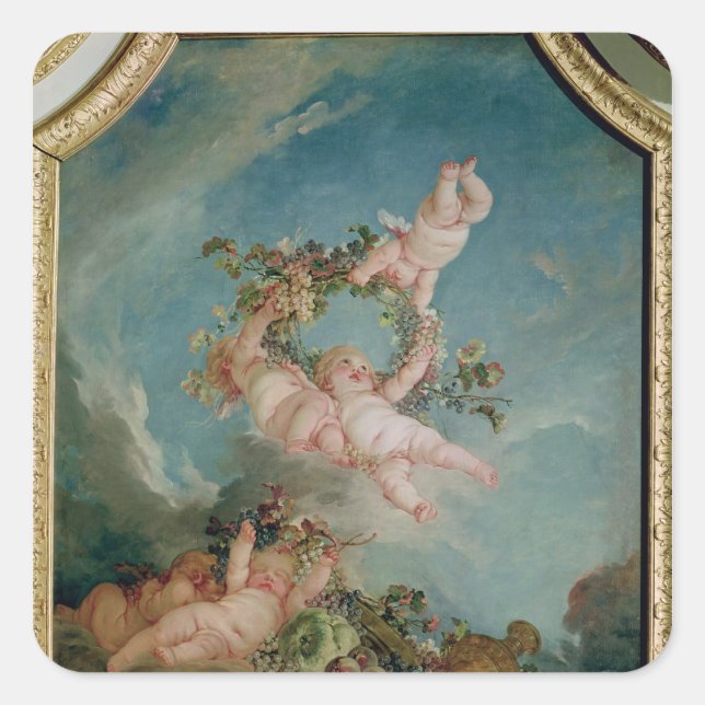 Autumn, from a series of the Four Seasons Square Sticker (Front)