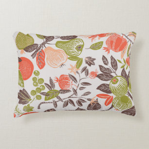 Autumn fruit decorative tile design. accent pillow
