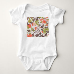 Autumn fruit decorative tile design. baby bodysuit