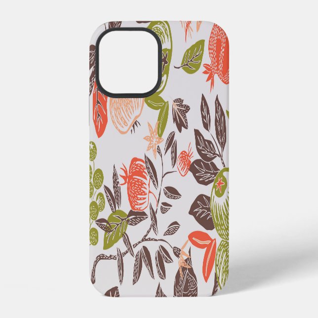 Autumn fruit decorative tile design. iPhone case (Back)
