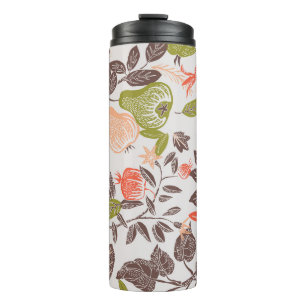 Autumn fruit decorative tile design. thermal tumbler