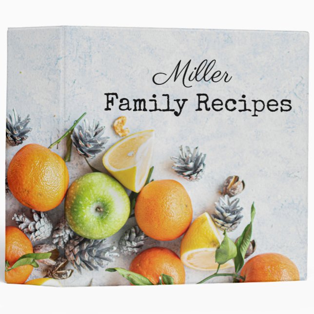 Autumn Fruit Recipe Binder (Front/Spine)