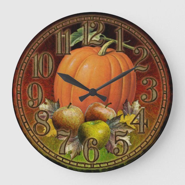 Autumn Fruits Wall Clock (Front)