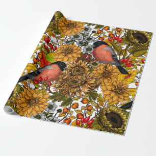 Autumn garden 1 wrapping paper