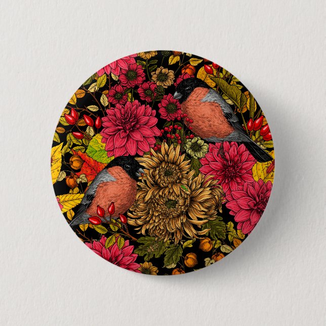 Autumn garden 2 inch round button (Front)