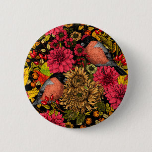 Autumn garden 2 inch round button