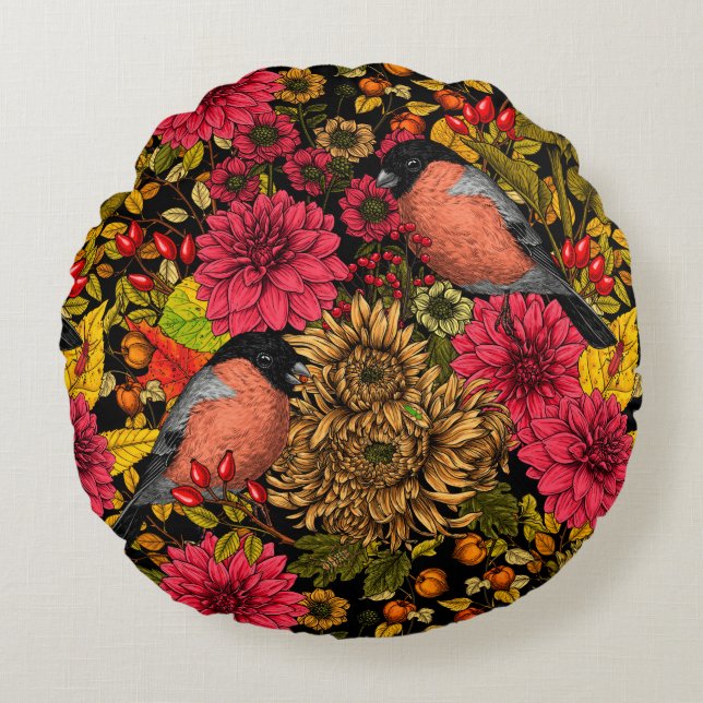 Autumn garden 2 round pillow (Front)