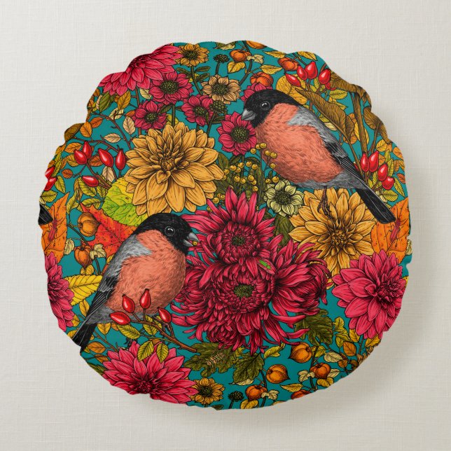 Autumn garden 3 round pillow (Front)