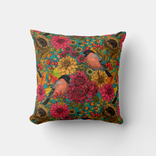 Autumn garden 3 throw pillow