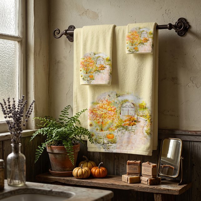 Autumn garden bath towel set (Creator Uploaded)