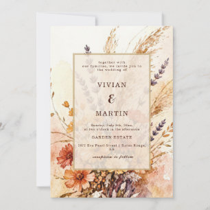 Autumn Garden in Bloom Wedding Invitation