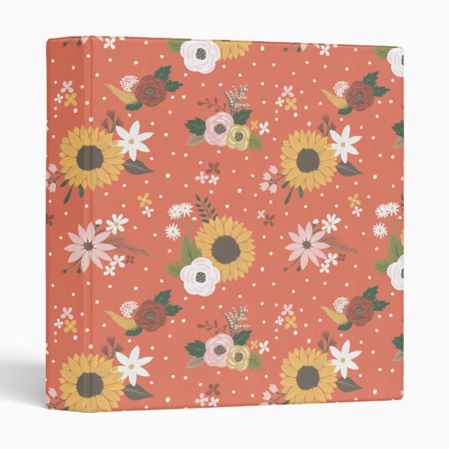 Autumn Garden Pattern Binder (Front/Spine)