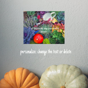 Autumn garden plants poster
