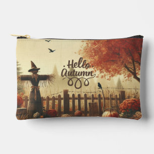 Autumn garden & scarecrow accessory pouch