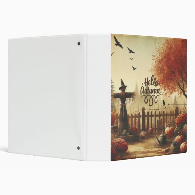 Autumn garden & scarecrow  binder (Background)