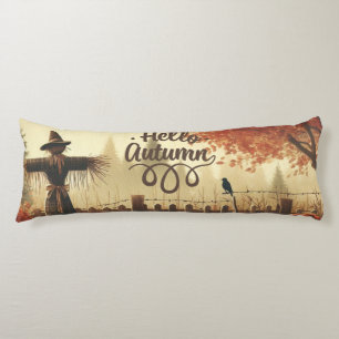 Autumn garden & scarecrow  body pillow
